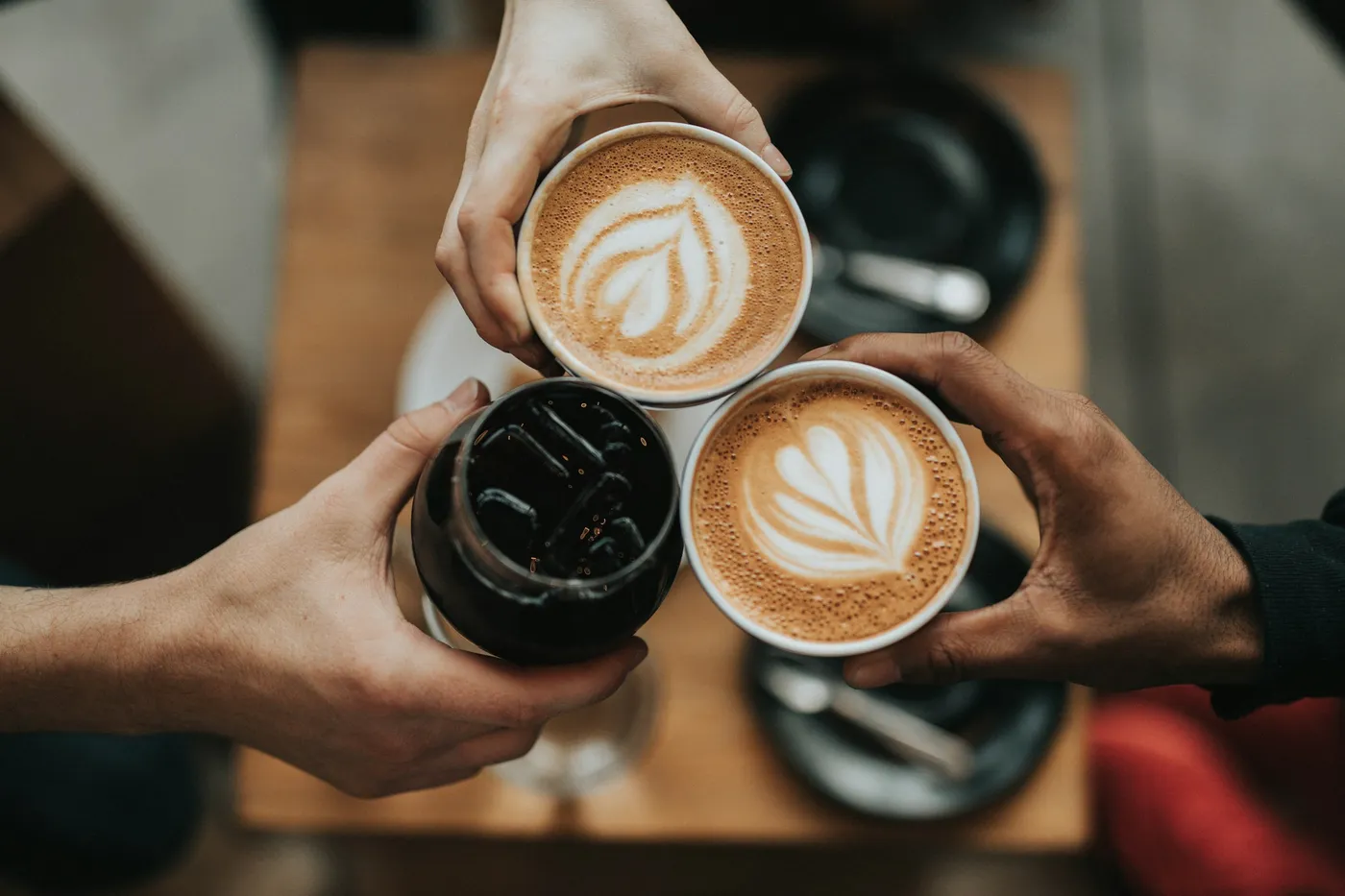 Flat white in a ceramic cup